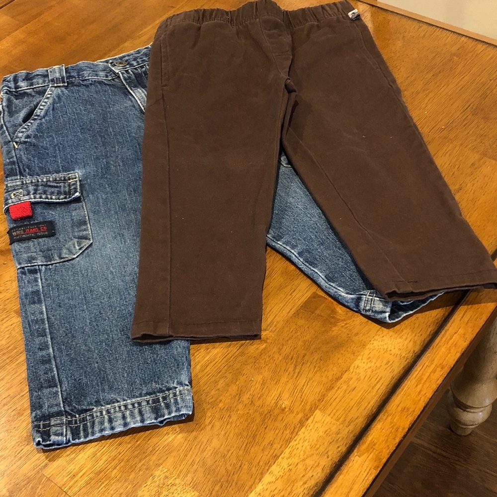 Men's Blue and Brown Cargo Pants